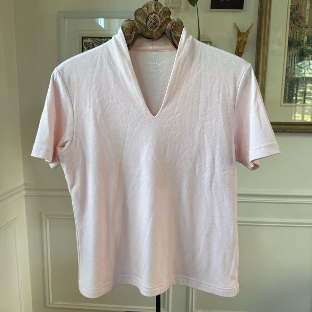 Orvis Solid Narrow-V Tee Ballet Pastel Pink M